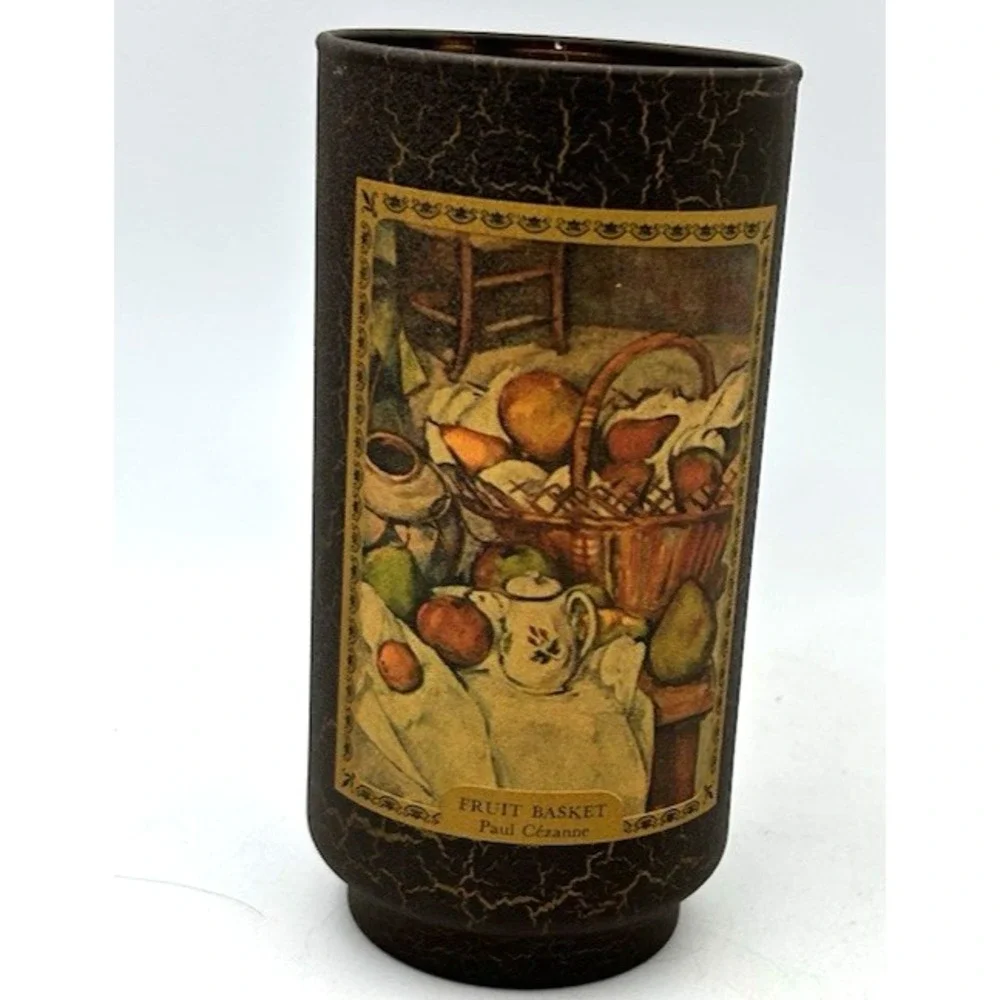 Jim Beams Choice Liquor Bottle Paul Cezanne Fruit Basket Art Display